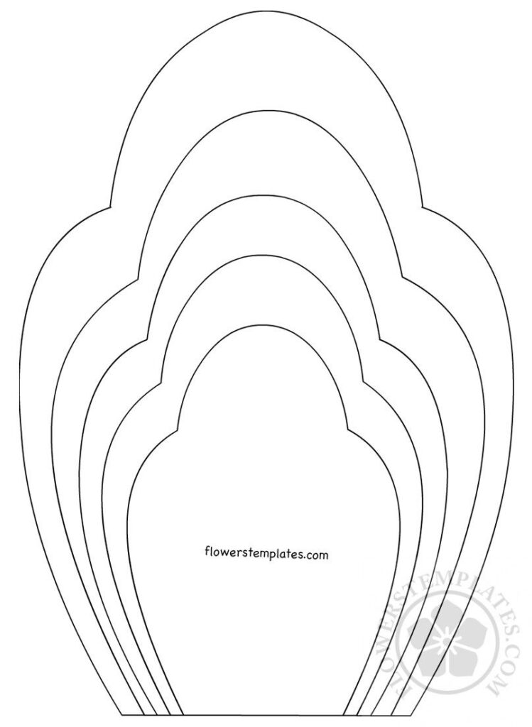 Printable Flower Petal Template Pattern