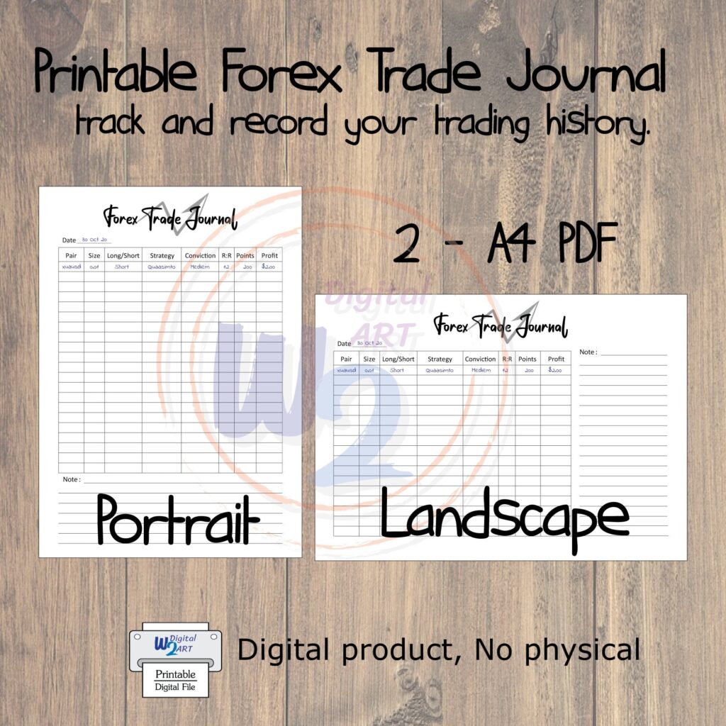 Printable Trading Journal Template Pdf