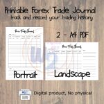Printable Forex Trade Journal Printable A4 PDF Portrait And Etsy de
