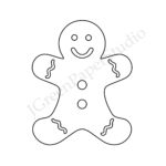 Printable Gingerbread Man Template PDF Digital Download Cookie Etsy de