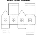 Printable Paper House Template Paper House Template Paper Crafts Paper House Diy