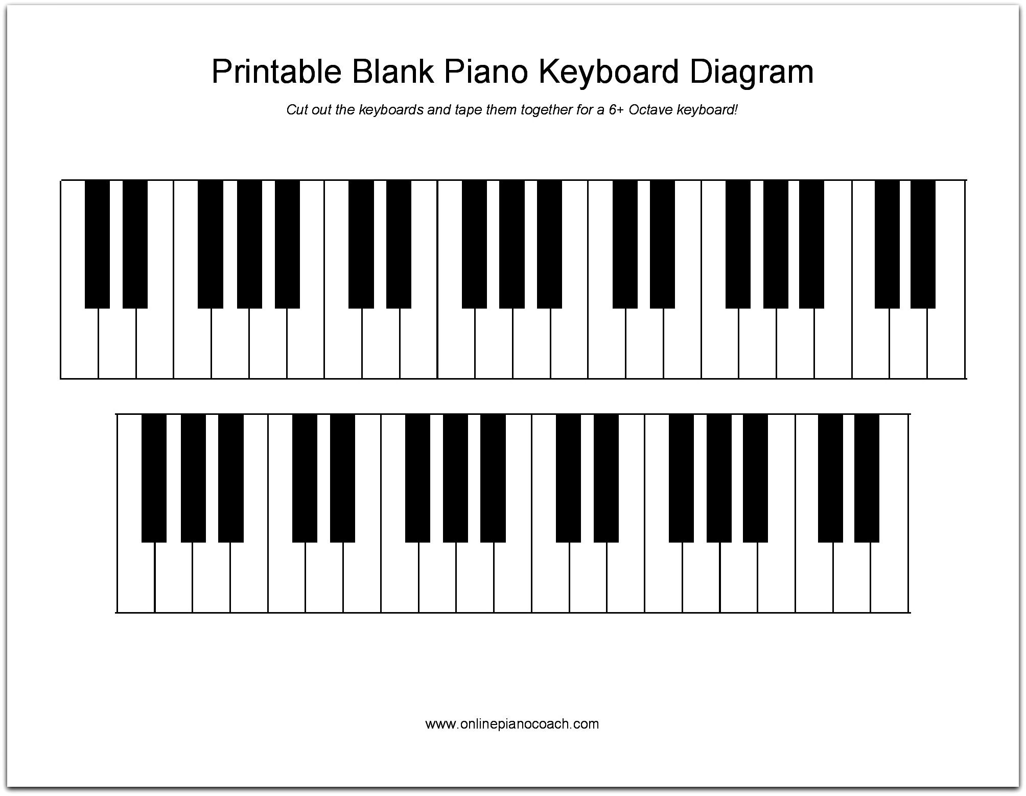 Printable Piano Keyboard Diagram Learn Piano Key Names PDF Piano Keyboard Piano Keyboard Lessons