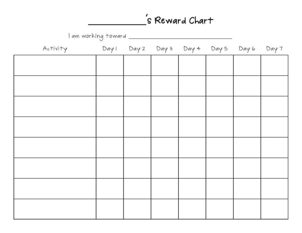 Printable Reward Chart Template Activity Shelter Reward Chart Template Free Printable Behavior Chart Reward Chart Kids