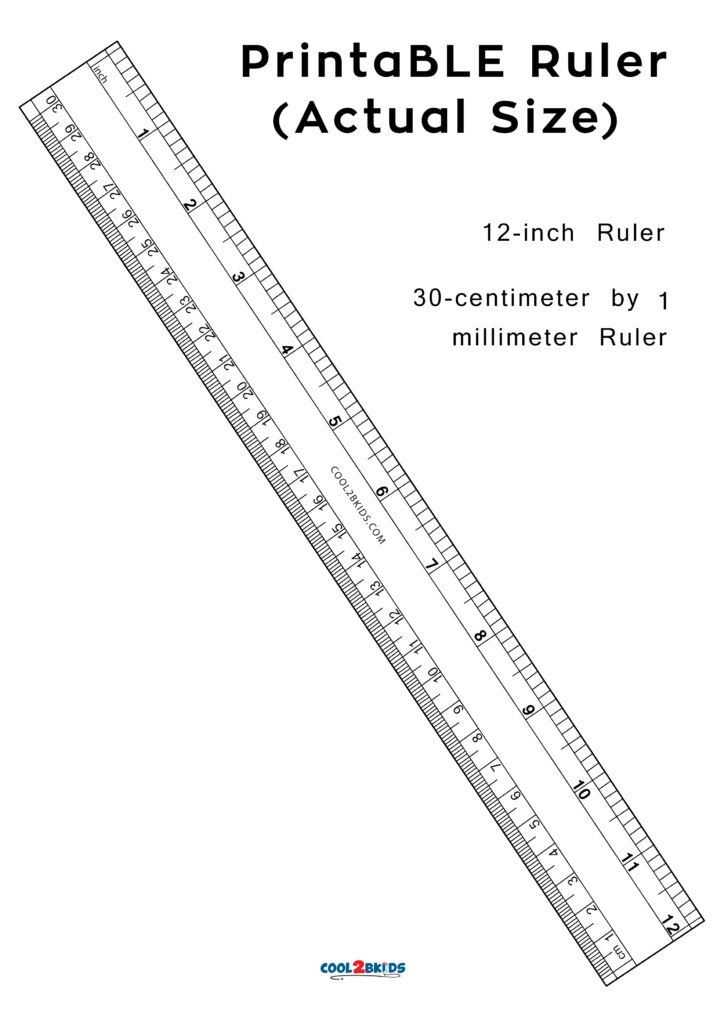 Printable Ruler For Kids