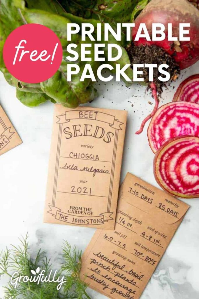 Free Printable Printable Seed Packet Template Fillable Form 2024