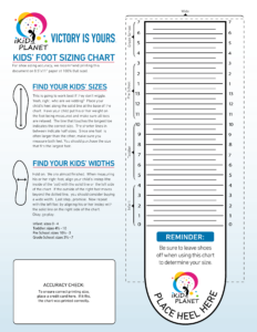 Kids Foot Measure Printable - Fillable Form 2023