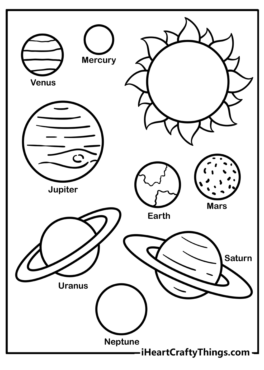 Printable Solar System Coloring Pages Updated 2022