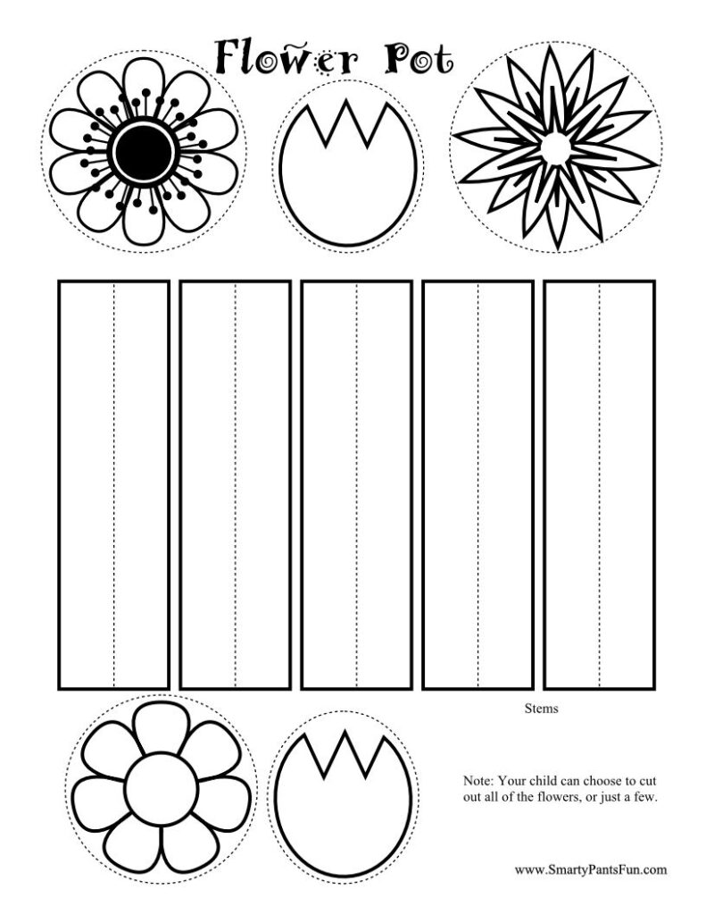 Printable Spring Flower Craft Spring Crafts For Kids Printable Crafts Free Printable Crafts