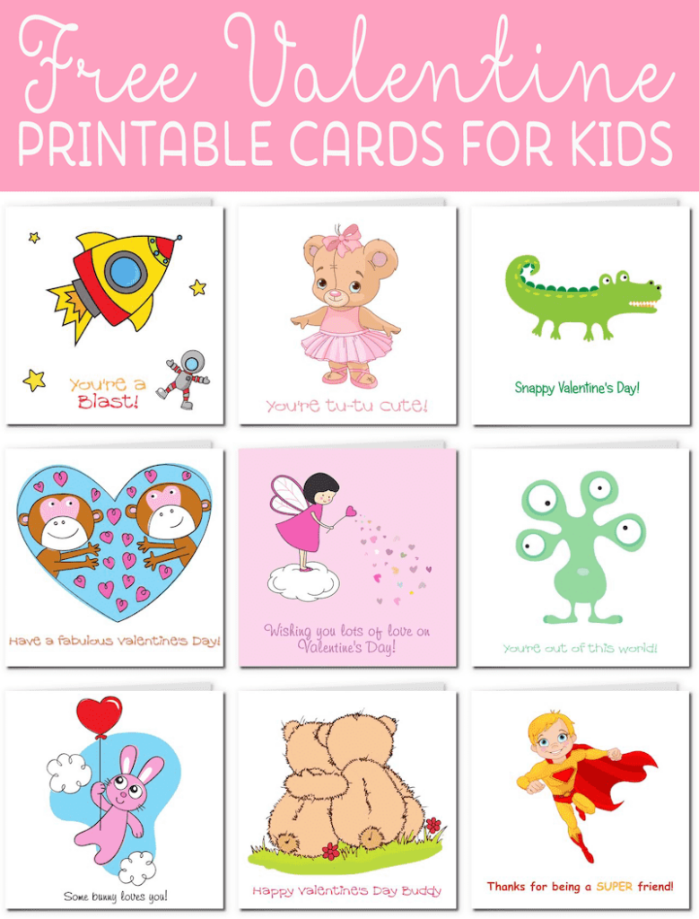 Printable Valentine Cards Kids