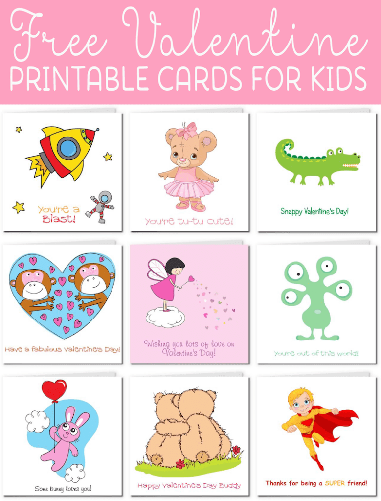 Valentines Cards Kids Printable