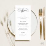 Printable Wedding Menu Templates Classic Wedding Dinner Menu Etsy Schweiz