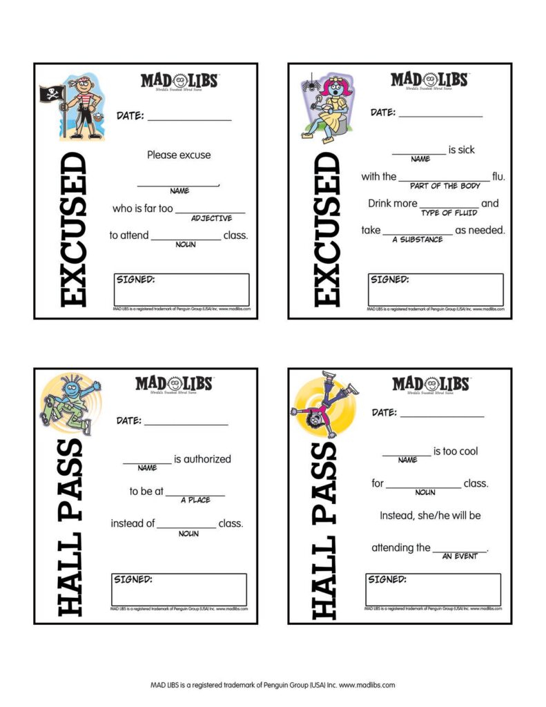 Robot Mad Libs For Kids Printables