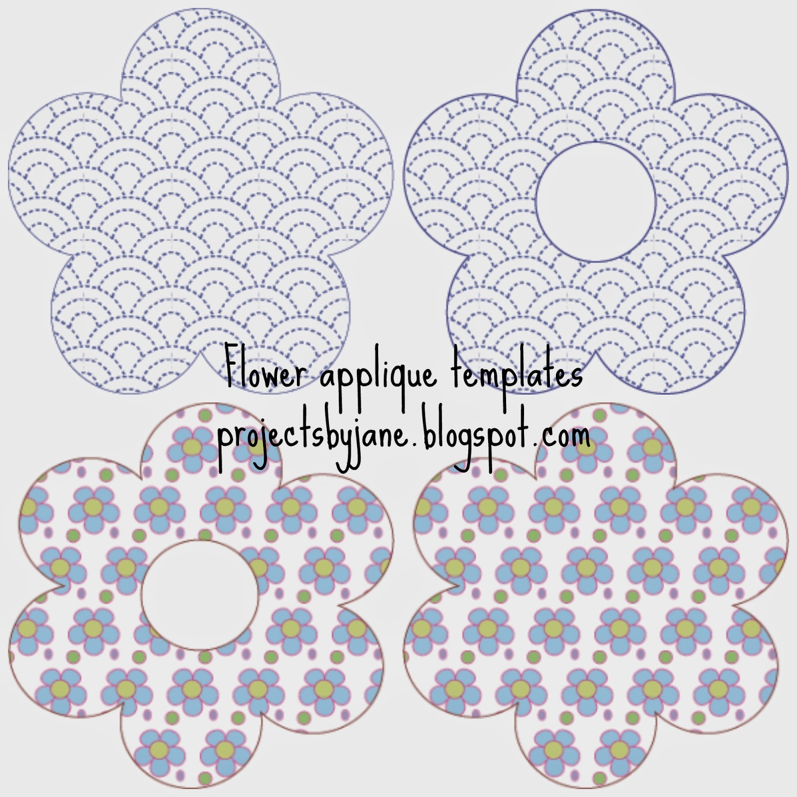 Projects By Jane Free Flower Applique Templates