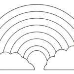 Rainbow Colouring Template Rooftop Post Printables