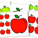 Red And Green Apple Templates In Large Medium And Small