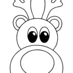 Reindeer Face Template Printable Reindeer Face Reindeer Card Kids Christmas Coloring Pages