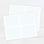 Ruled Index Cards Template Free Printable Download