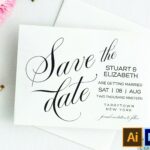 Save The Date Template Printable Wedding Grafik Von EighteenWeddingStore Creative Fabrica