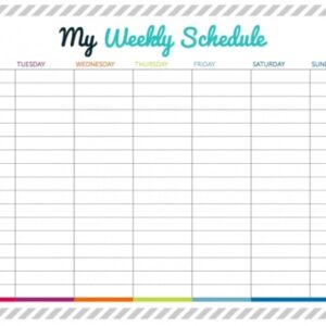 Schedule With 15 Minate Time Slots Weekly Calendar Printable Weekly Schedule With 15 Minate Time Slots Weekly Calendar Printable Weekly