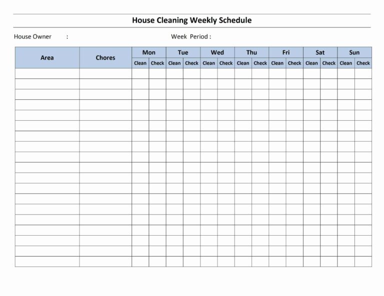 Schedule Word Templates Free Word Templates MS Word Templates Cleaning