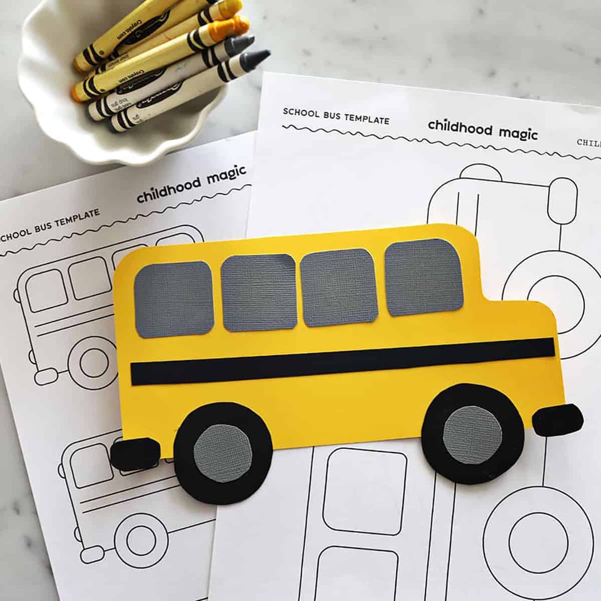 School Bus Template Free Printable And A Bus Craft Fillable Form 2023