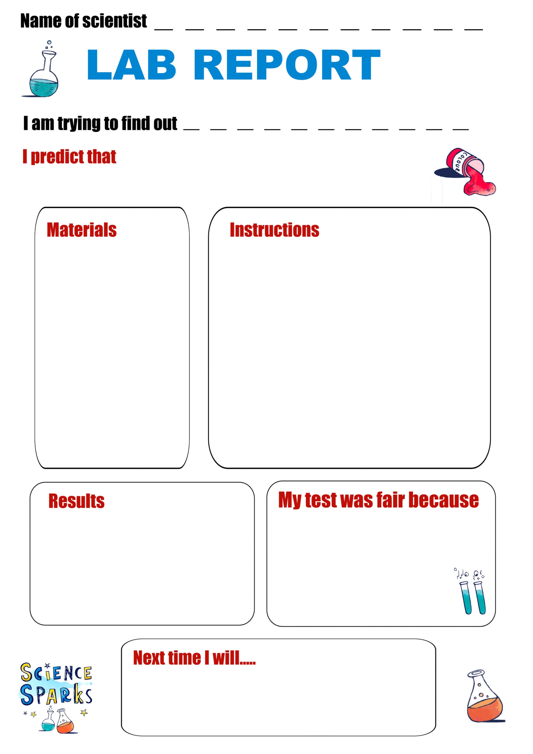 Science Experiment Templates Fillable Form 2023