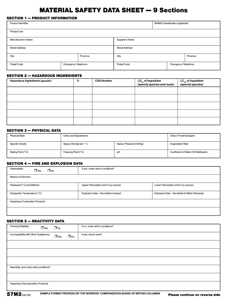 Sds Fillable Form Fill Out Sign Online DocHub