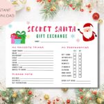 Secret Santa Questionnaire Printable Secret Santa Form Secret Etsy de