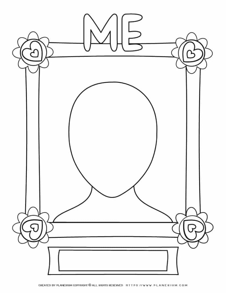 All About Me Self Portrait Free Printable Simply Full Of Delight