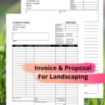 Set Of Invoice Proposal For Landscaping Template Printable Etsy