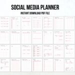 Social Media Planner Printable Facebook Tracker Instagram Etsy Schweiz