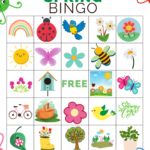 Spring Bingo Free Printable For Kids 4 Players Busy Little Kiddies BLK
