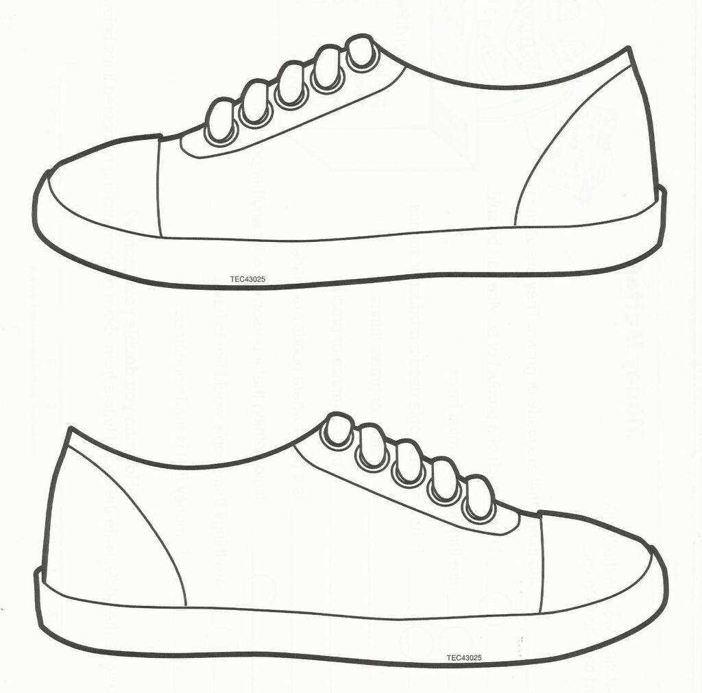 Squish Preschool Ideas November 2011 Shoe Template Design Your Own Shoes Sneaker Art