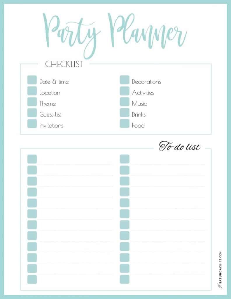 Step By Step Guide To Plan A Successful Party Printable Checklist