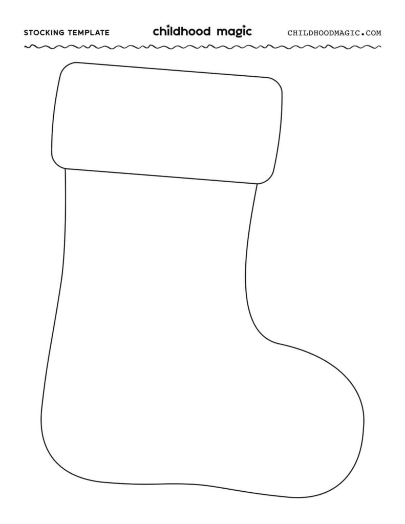 Stocking Template Printable Free