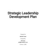 Strategic Leadership Development Plan Template Google Docs Word Apple Pages PDF Template