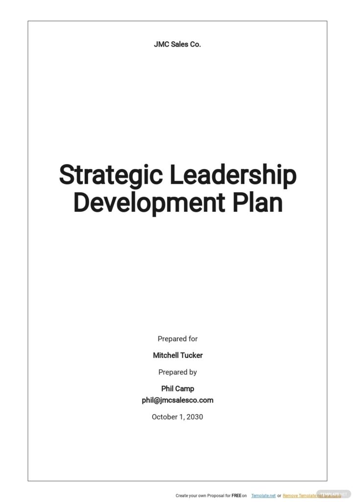 Strategic Leadership Development Plan Template Google Docs Word Apple Pages PDF Template
