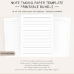 Student Note Taking Template Printable Pack A4 A5 And Etsy de