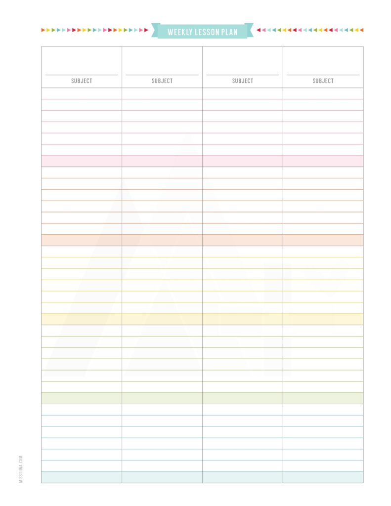 Free Printable Teacher Planner Pdf