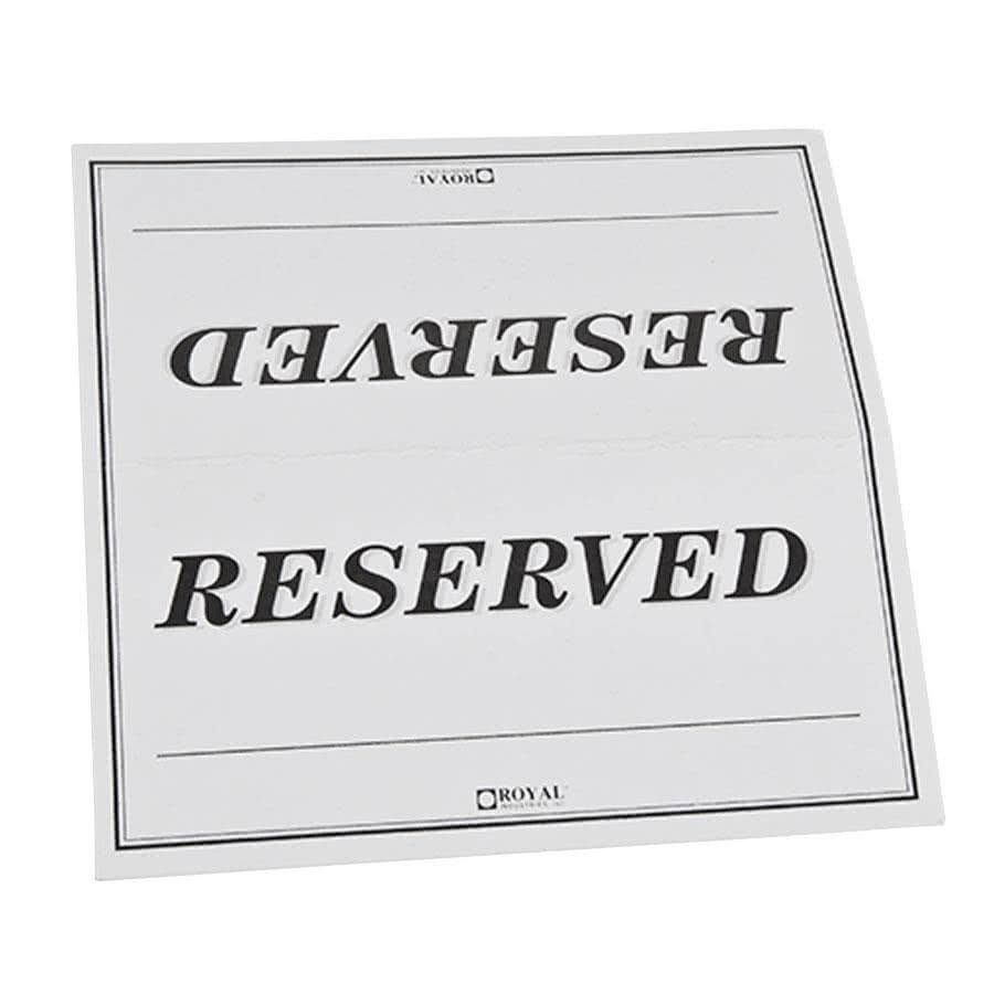 Printable Reserved Sign Template