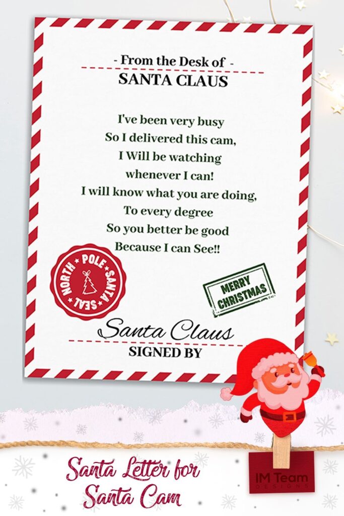 Template Free Free Printable Santa Cam Letter