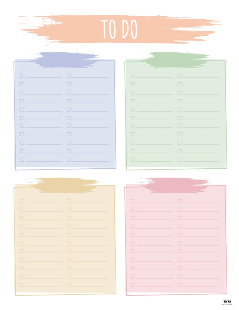 Free To Do List Template Printable