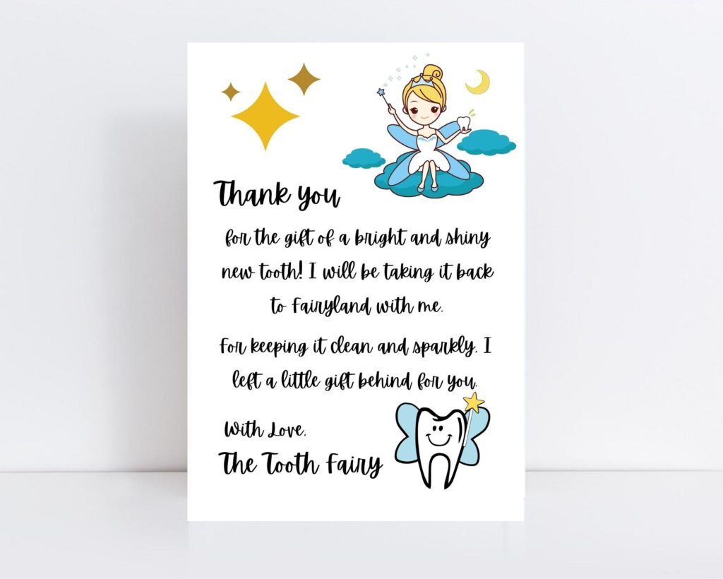 Printable Tooth Fairy Letter Template Pdf