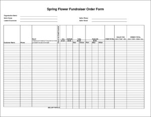 Free Printable Fundraiser Order Form Template - Fillable Form 2024