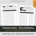 Trading Journal Druckvorlage H ndler Logbuch PDF Download Etsy de