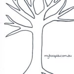 Tree Templates Tree Coloring Page Button Tree Art