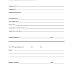 Vacation Request Forms Fill Online Printable Fillable Blank PdfFiller