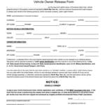 Vehicle Owner Release Form Fill Out Sign Online DocHub