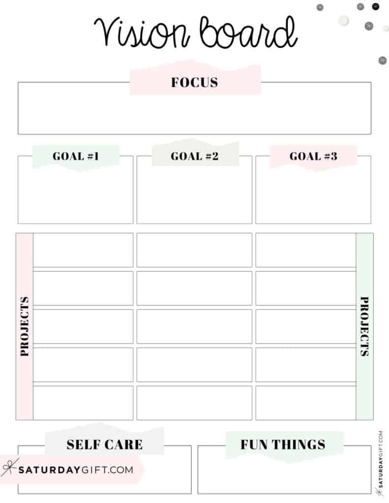 Vision Board Template Printable