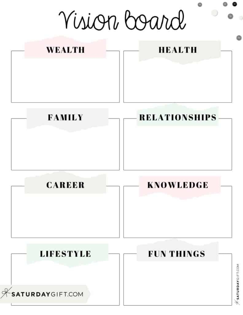 Vision Board Template 27 Cute Free Dream Board Printables